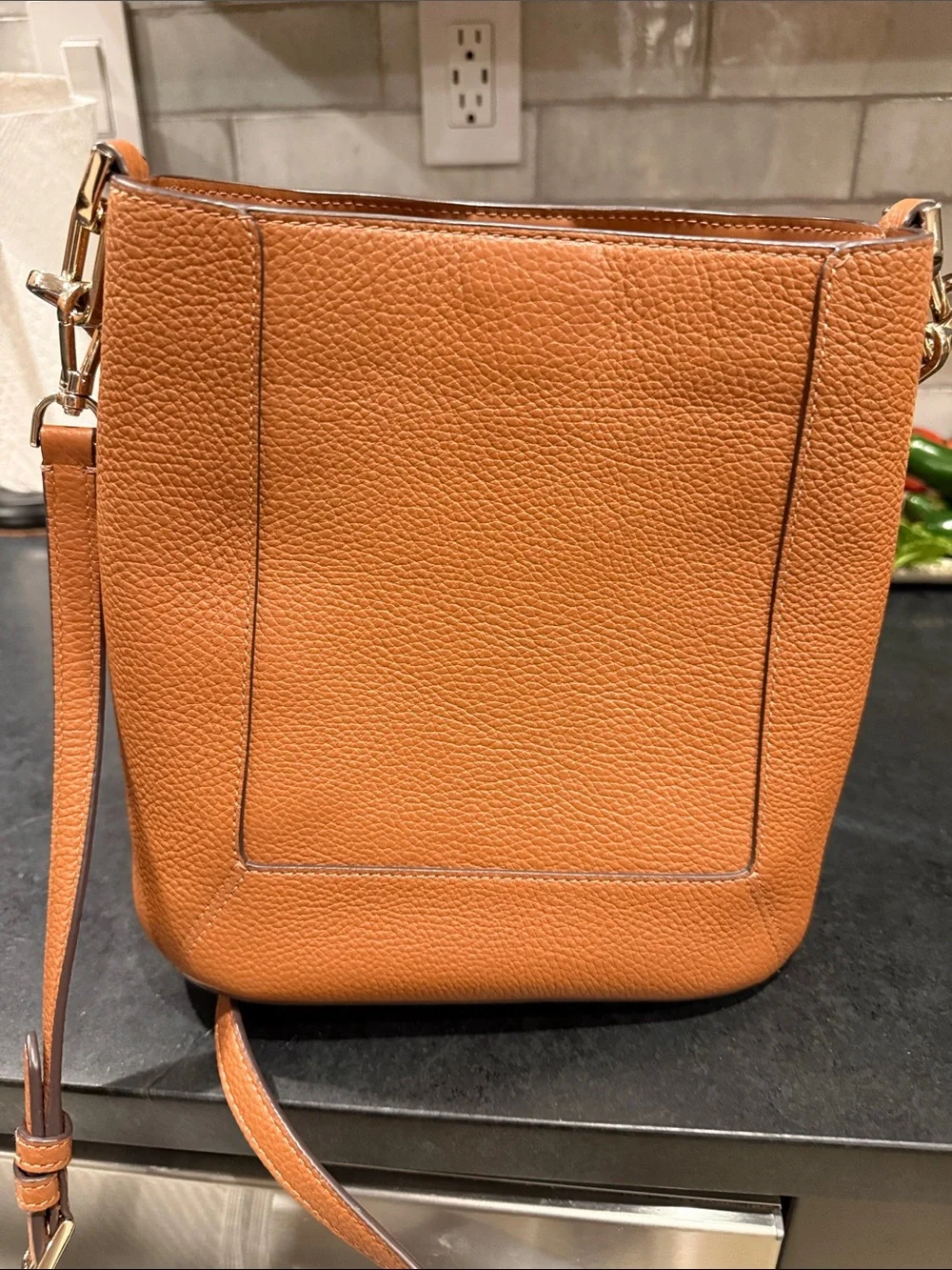 kate spade Lena Bucket Bag in warm gingerbread